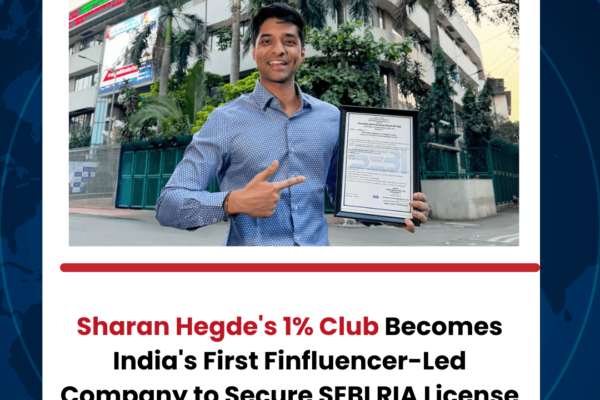 Sharan Hegde's 1% Club Becomes India's First Finfluencer-Led Company to Secure SEBI RIA License